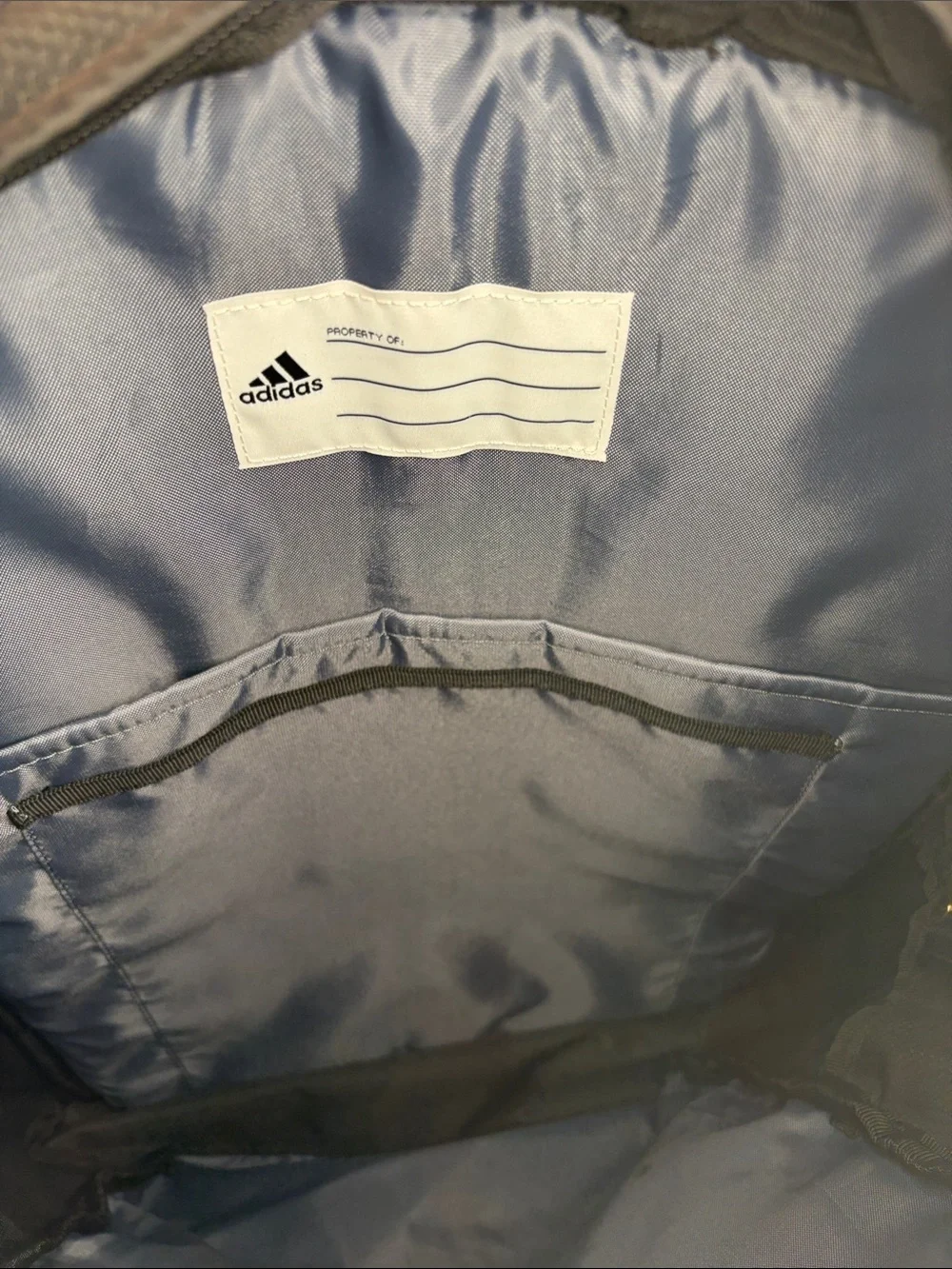 adidas Black Backpack with Gold Logo & Zipper Accents